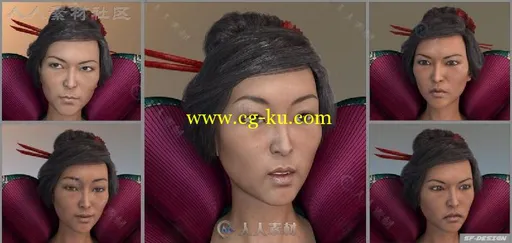 DAZ3D面部细节丰富表现3D模型合辑的图片2