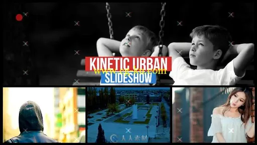 现代超酷的动态故障城市幻灯片AE模板 Kinetic Urban Slideshow的图片2