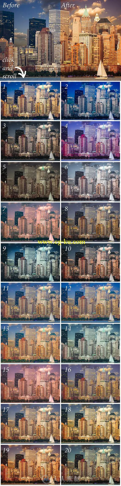 20款城市风景表现lightroom预设20 Cityscape Presets的图片2