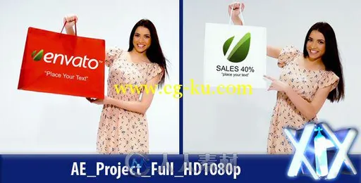 购物女孩幻灯片产品宣传AE模板 Videohive Shopping Girl的图片1