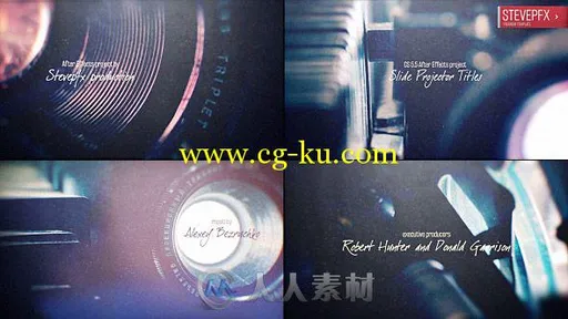 美丽强大的电影预告片标题介绍AE模板 Videohive Slide Projector Titles 17719480的图片1