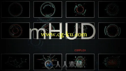 50组科幻全息影像元素视频素材合辑 MOTIONVFX MHUD的图片1