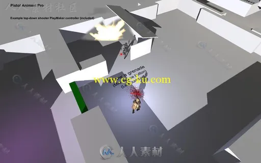 第三人称手枪士兵双足动作Unity素材资源的图片1