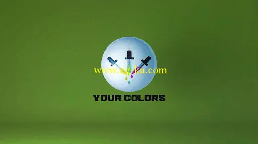 三维多彩液体油漆飞溅标志显示LOGO演绎AE模板 Videohive Paint Throw 15615819的图片1