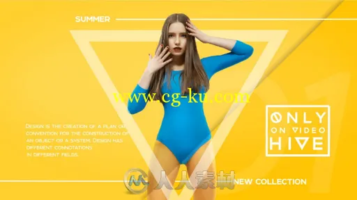 时尚创意三角背景宣传片产品展示AE模板 Videohive Fashion Promo 16429854的图片1