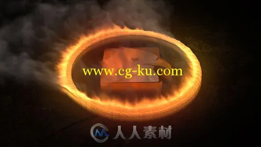 震撼火焰燃烧形成火圈标志显示LOGO演绎AE模板 Videohive Fire Logo Reveal 18514115的图片1