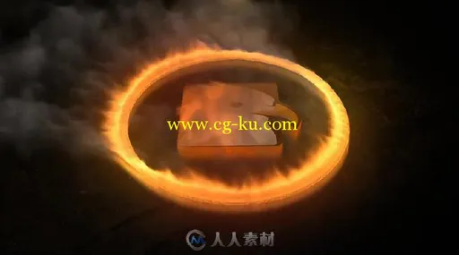 震撼火焰燃烧形成火圈标志显示LOGO演绎AE模板 Videohive Fire Logo Reveal 18514115的图片2