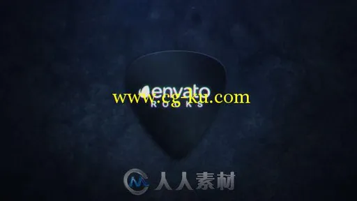 摇滚乐器飞梭标志LOGO演绎AE模板 Videohive Plectrum Logo Reveal 7779020的图片1