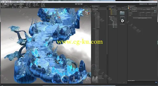 布满冰的悬崖环境模型Unity3D素材资源的图片3