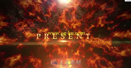 酷炫史诗火焰金色文字标题动画AE模板 Fire Epic Titles的图片1