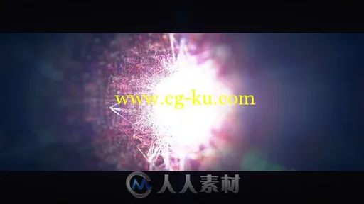 美丽星空粒子聚合闪亮形成标志LOGO演绎AE模板 Videohive Universe Opener 18525261的图片1