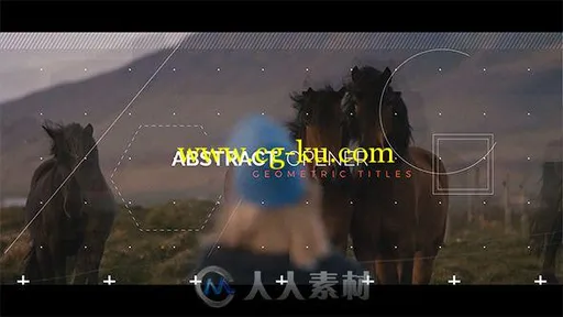 时尚的线条幻灯片相册动画AE模板Videohive Abstract Opener Geometric Titles 18...的图片2