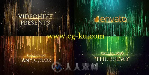 现代优雅高贵金色标题动画AE模板 Videohive Elegant Awards Titles 18547157的图片5