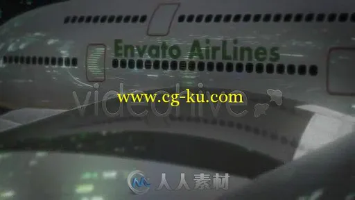 航空公司飞机标志LOGO演绎AE模板的图片2