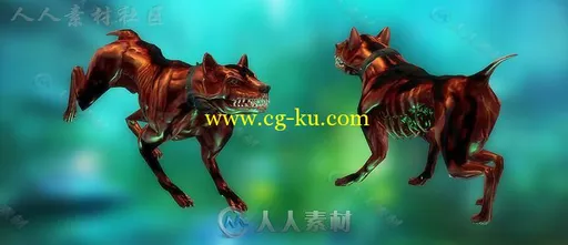 僵尸狗生物角色模型Unity3D素材资源的图片3