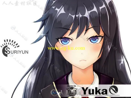 Yuka学生卡通角色模型Unity3D素材资源的图片2