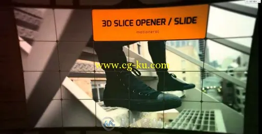 3D切割照片幻灯片相册动画AE模板 3D Slice Opener Slideshow的图片1