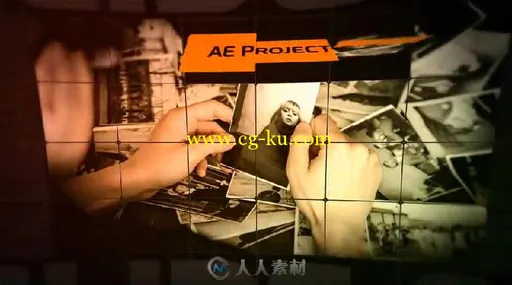 3D切割照片幻灯片相册动画AE模板 3D Slice Opener Slideshow的图片3