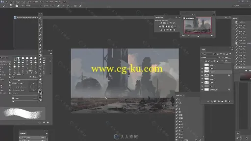 超酷概念艺术游戏环境实例训练视频教程 GUMROAD ENVIRONMENT PAINTING WITH DAREK ...的图片1