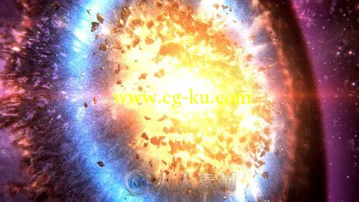 史诗级的太空陨石冲撞爆炸形成标志LOGO演绎AE模板Videohive Epic Space Show14059...的图片1