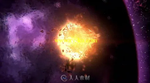 史诗级的太空陨石冲撞爆炸形成标志LOGO演绎AE模板Videohive Epic Space Show14059...的图片2