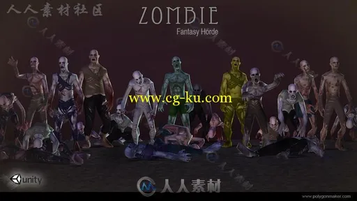 幻想部落 - 僵尸模型Unity3D素材资源的图片1