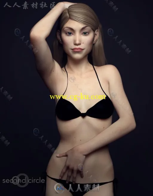 超精细的普通女性3D模型合辑的图片2