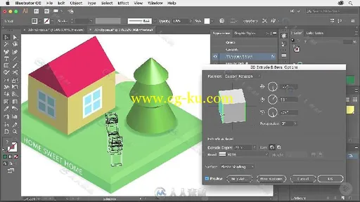 Illustrator CC中三维3D功能使用技巧视频教程 PLURALSIGHT ILLUSTRATOR CC WORKING...的图片2