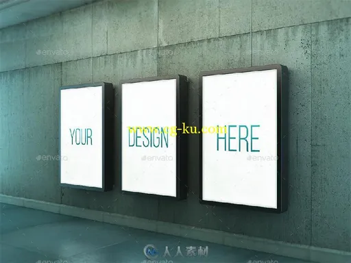 地铁站墙体广告展示PSD模板poster-urban-subway-lightbox-mock-ups-10564196的图片2