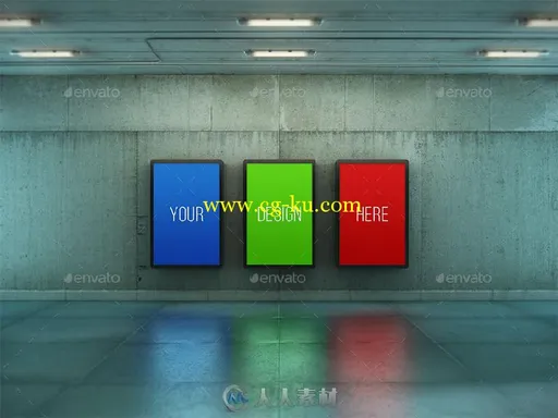 地铁站墙体广告展示PSD模板poster-urban-subway-lightbox-mock-ups-10564196的图片3