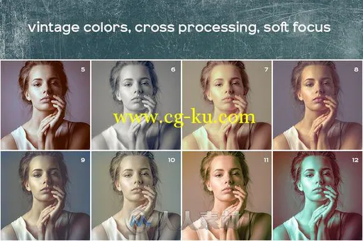 复古女性肖像调色套装lightroom预设Vintage Photos Lightroom Presets Set的图片3