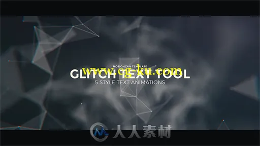 科技感故障效果文字标题动画AE模板 Videohive Glitch Text Tool 18483811的图片1