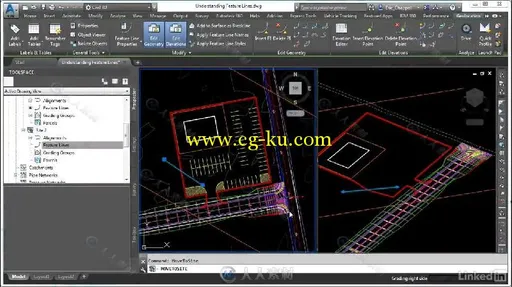 AutoCAD Civil 3D场地项目设计视频教程 AutoCAD Civil 3D Site Design的图片1