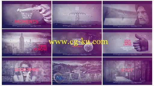 梦幻诗意的时间追溯回忆幻灯片相册动画AE模板 Videohive Time Dimension 17651854的图片1