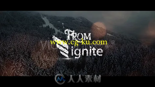 梦幻粒子雪花形成标志标题圣诞节幻灯片AE模板 Videohive Christmas 18593252的图片1