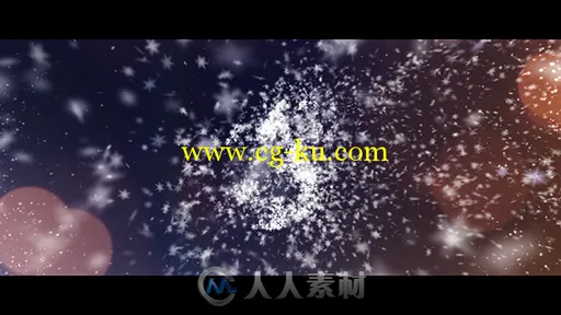 梦幻粒子雪花形成标志标题圣诞节幻灯片AE模板 Videohive Christmas 18593252的图片6