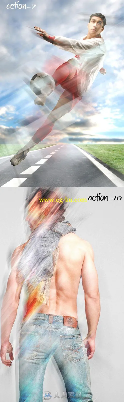 人物爆发特效PS动作GraphicRiver - Runner Photoshop Action 7938365的图片2