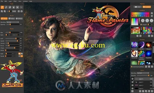 Flame Painter火焰眩光画笔软件V3.2版 FLAME PAINTER 3.2 PRO WIN X64的图片1