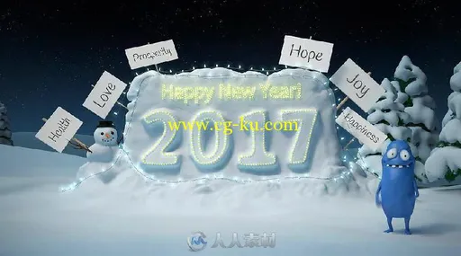 创意新年烟花燃烧标志显示LOGO演绎AE模板 Videohive New Year with Bobby 97...的图片3