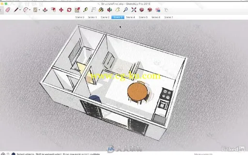 SketchUp房屋结构精巧设计训练视频教程 SketchUp The Ultimate Man-Cave or She-Sh...的图片1