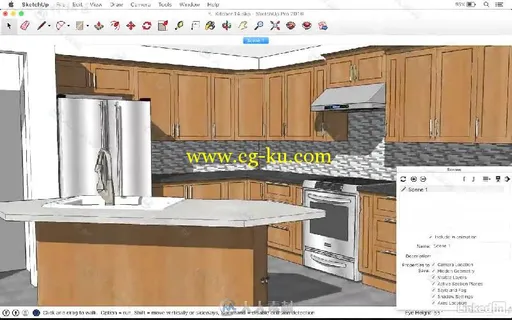 SketchUp厨房结构设计实例训练视频教程 SketchUp Kitchen Design的图片3