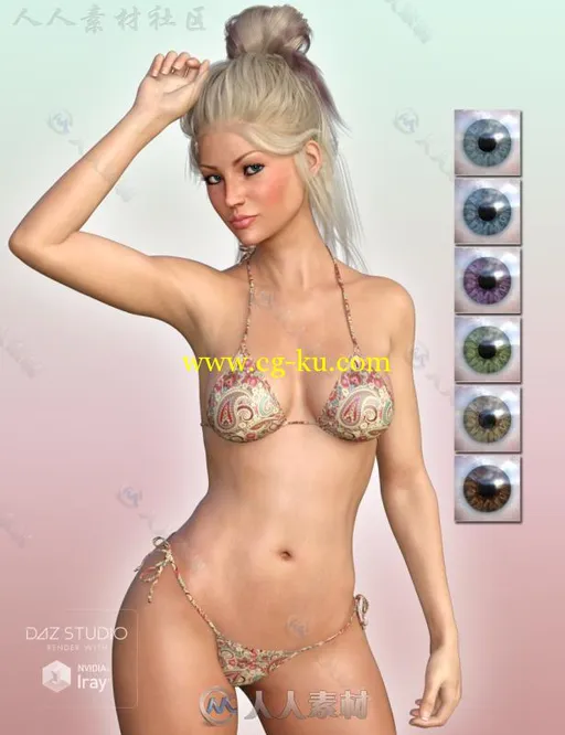 美丽苗条的性感女孩3D模型合辑的图片2