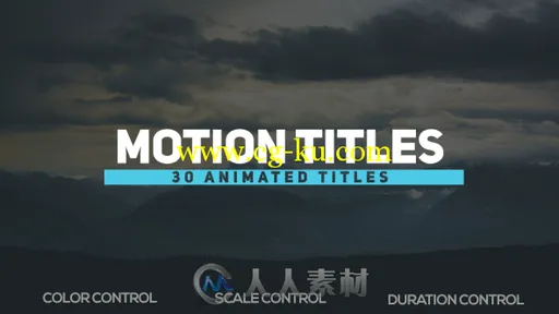 个性动态文字标题排版标题动画AE模板 Videohive Motion Titles 18721403的图片1