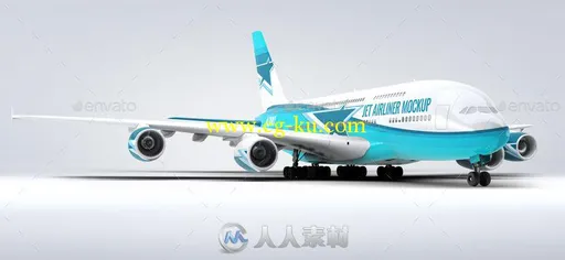 巨无霸飞机空中客车A380展示PSD模板jet-airliner-a380-mock-up-17125743的图片1