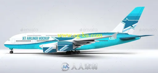 巨无霸飞机空中客车A380展示PSD模板jet-airliner-a380-mock-up-17125743的图片2