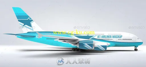 巨无霸飞机空中客车A380展示PSD模板jet-airliner-a380-mock-up-17125743的图片3