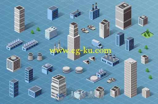 卡通城市等距视图AI矢量文件Bundle isometric city的图片7