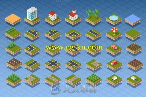 卡通城市等距视图AI矢量文件Bundle isometric city的图片8