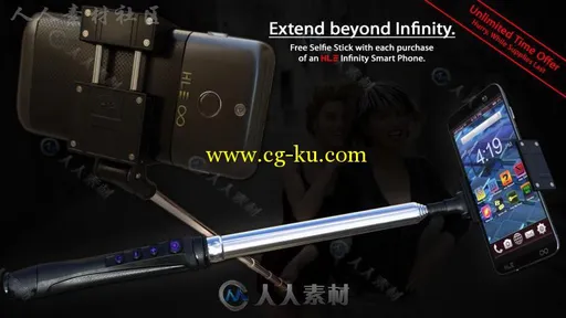 现代手机和自拍杆3D模型合辑的图片3