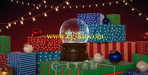 美丽的圣诞水晶球展示幻灯片AE模板 Videohive Christmas Snow Globe 18849550的图片2